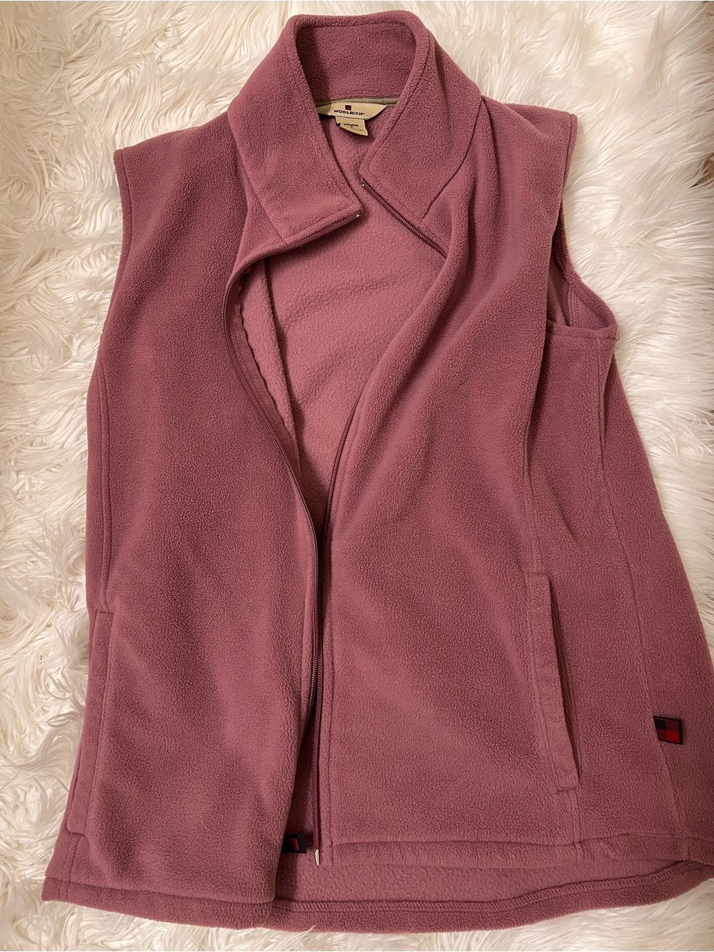 Women’s Woolrich Small Sleeveless Fleece Vest - Dusty Rose